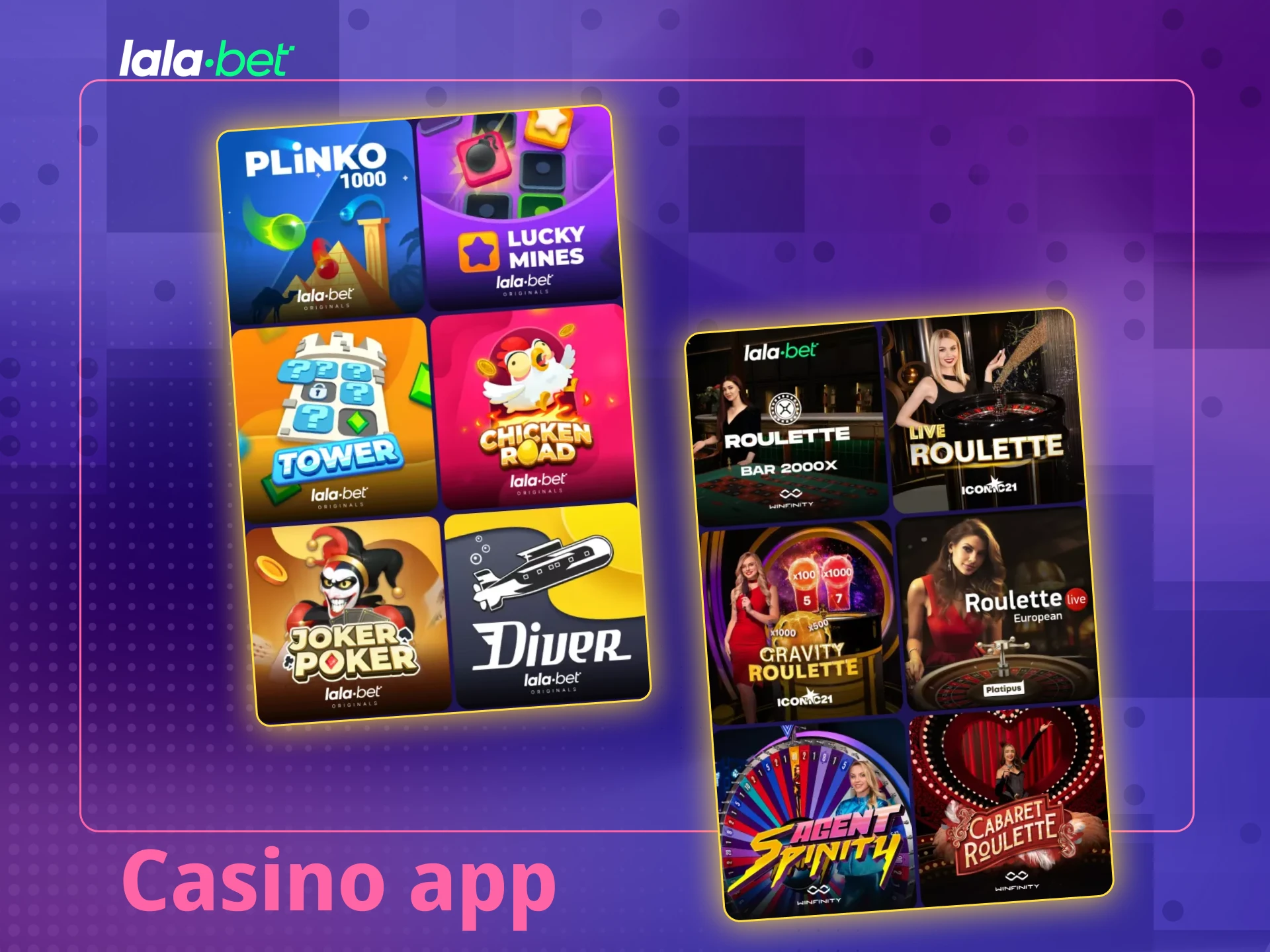 Speel de beste online casinospellen in de officiële Lalabet App.
