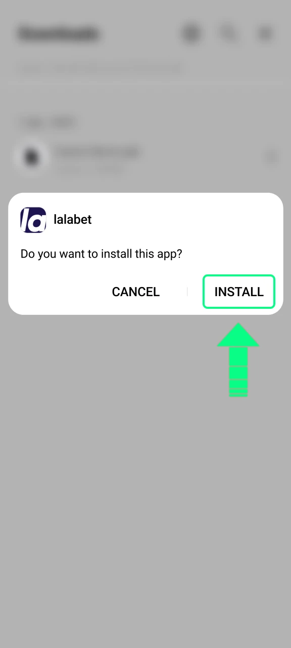 Voltooi de Lalabet Android installatie en begin direct met spelen.
