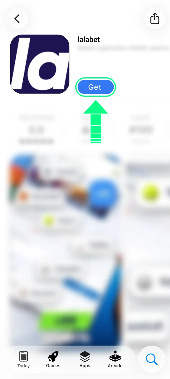 Bevestig de installatie van de Lalabet iOS app op je toestel.