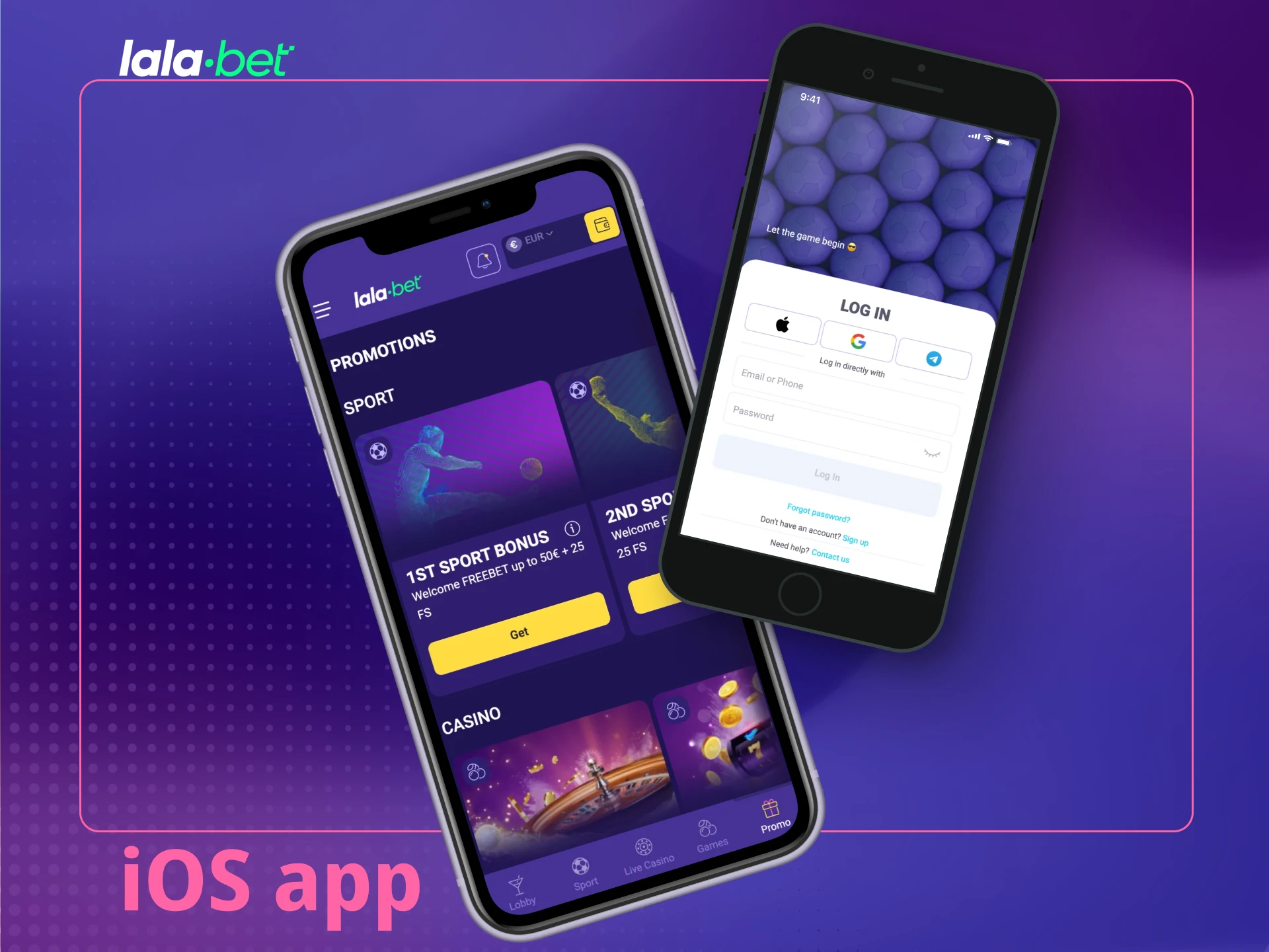 Installeer de Lalabet iOS App op je iPhone voor mobiel gokken.