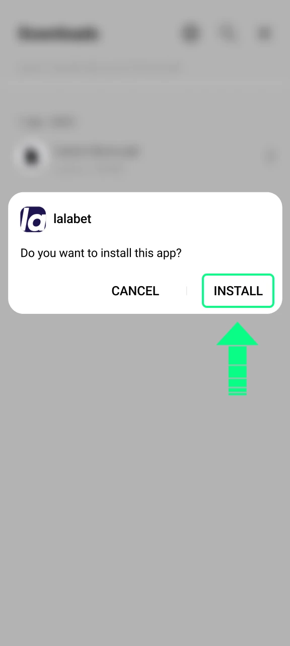 Installeer het apk-bestand op Android en start met wedden bij Lalabet.