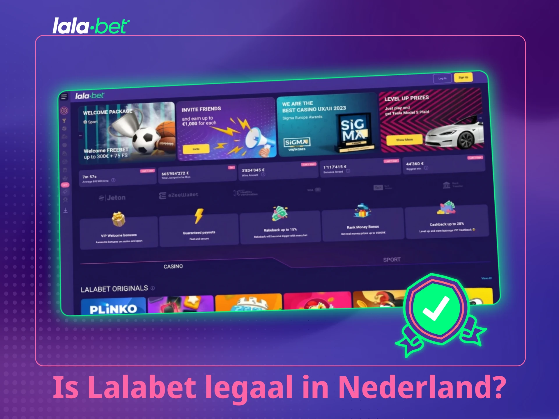 Controleer de legale status van de Lalabet-website in Nederland.