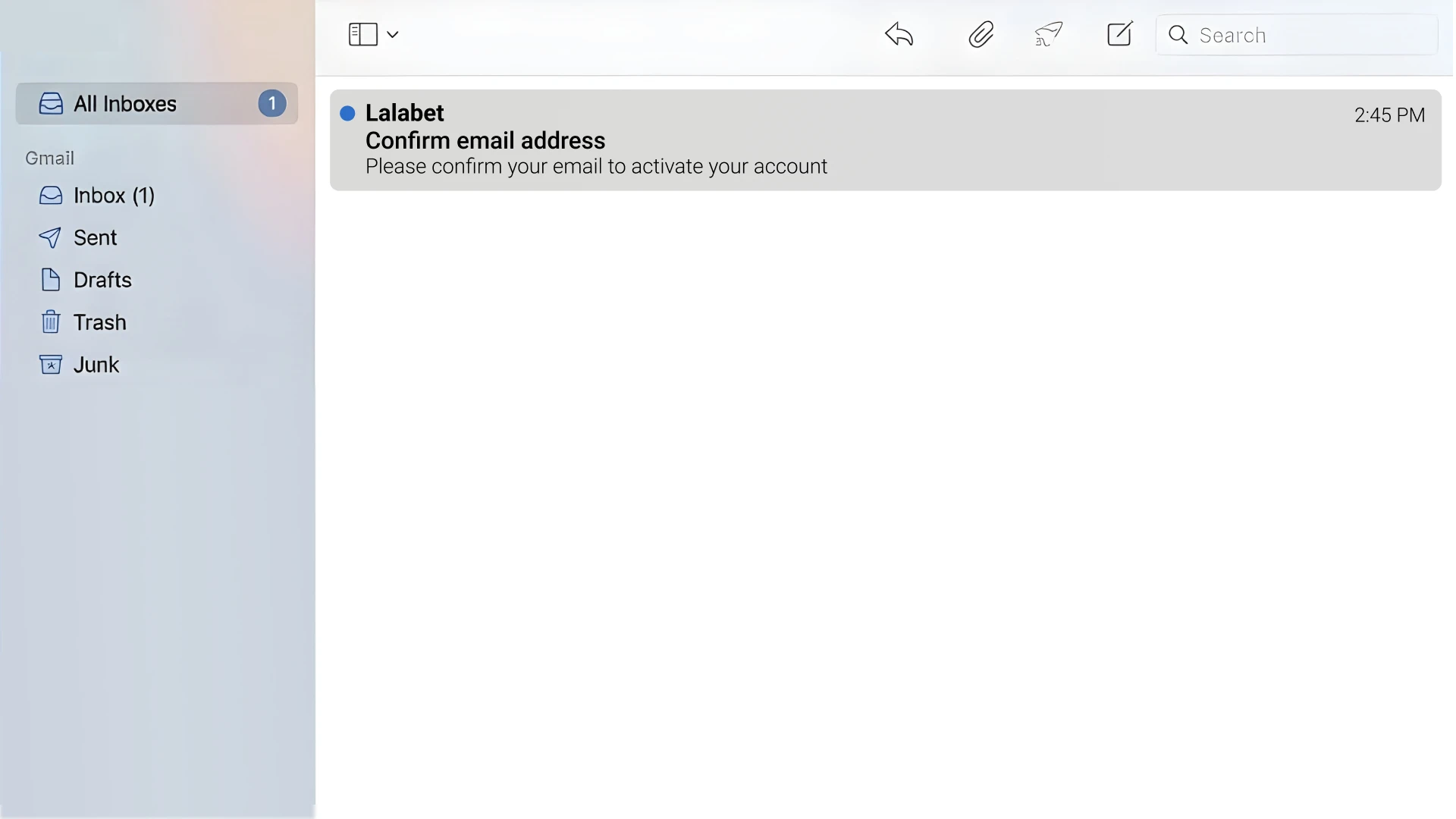 Gebruik de link in je inbox voor de Lalabet Registratieproces verificatie.