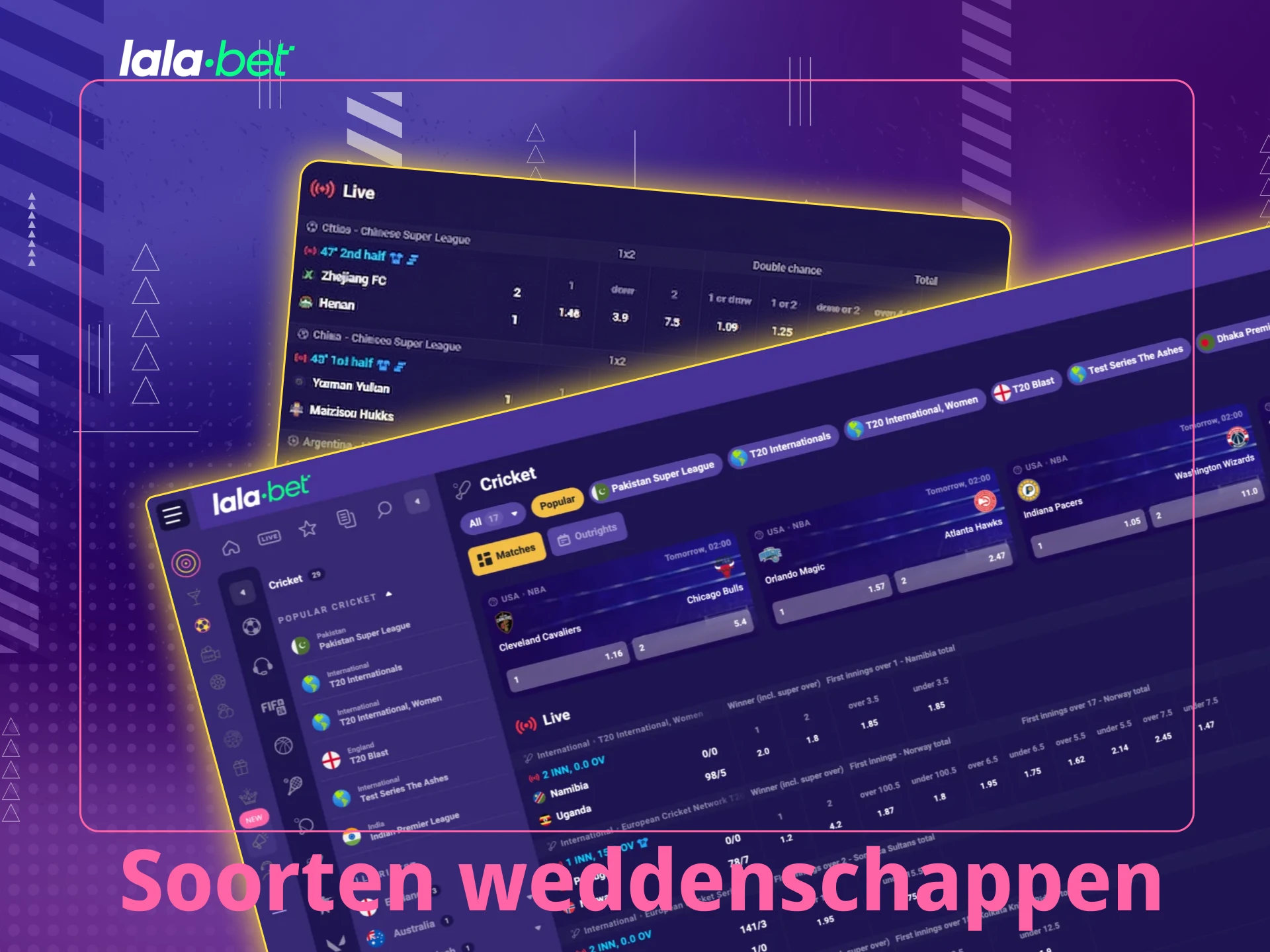 Ontdek verschillende soorten weddenschappen op het Lalabet-platform.