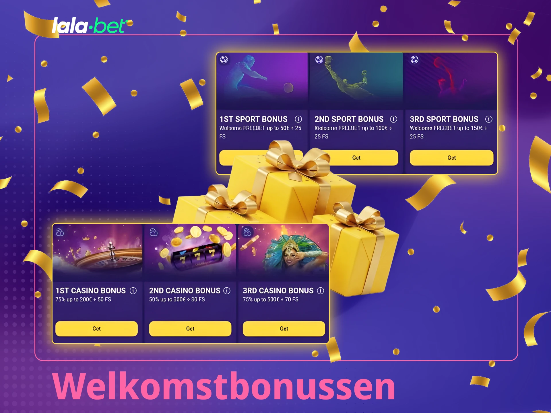 Claim een gulle bonus bij Lalabet Nederland om direct te winnen.