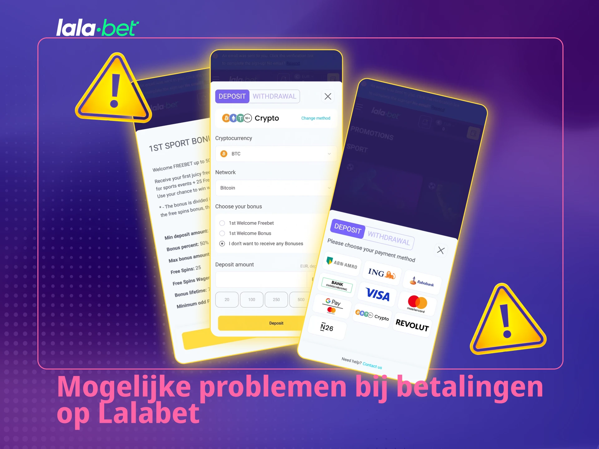 Los problemen met Lalabet stortingsmethoden snel op voor ongestoord speelplezier.