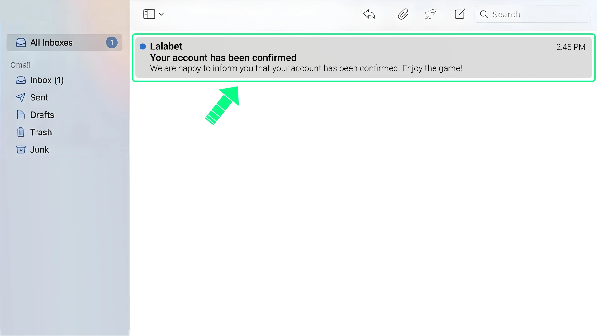 Wacht op de officiële goedkeuring van uw Lalabet-registratie verificatie status.