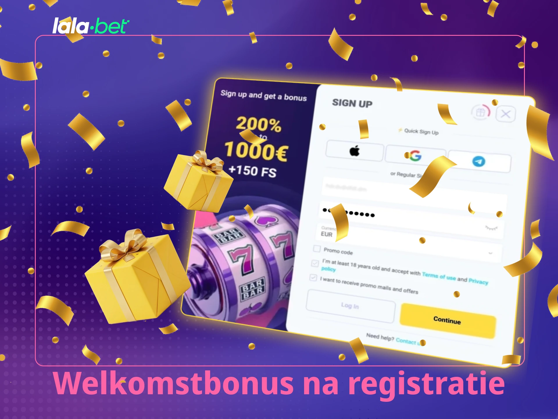 Claim een gulle bonus na je Lalabet-registratie en begin direct.